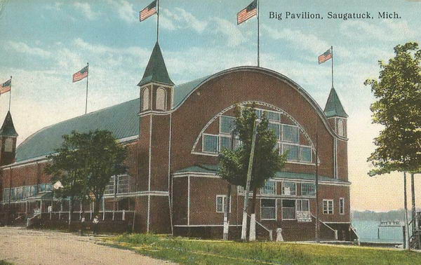 Big Pavillion - Old Post Card Photo Of Big Pavillion